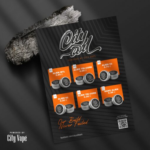 CITY COIL DL ALIEN TRI-CORE 0.32 OHM BOX OF 2 COILS