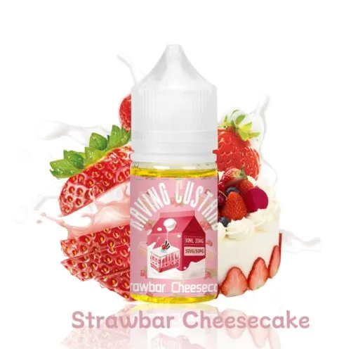 RAVING CUSTARD STRAWBAR CHEESECAKE SALT BY ASMODUS | ليكويد رافينج كاسترد